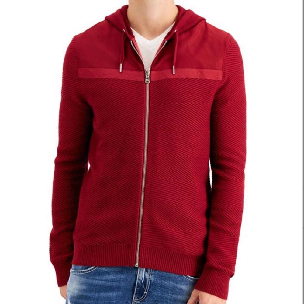 NWT INC textured zip up hoodie – small